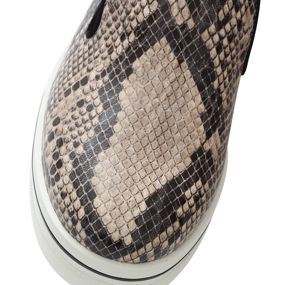 STELLA MCCARTNEY-Snake-Embossed Platform Slide-