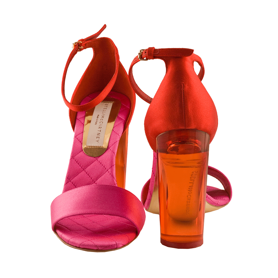 STELLA MCCARTNEY-Lucite-Heel Open Sandal-