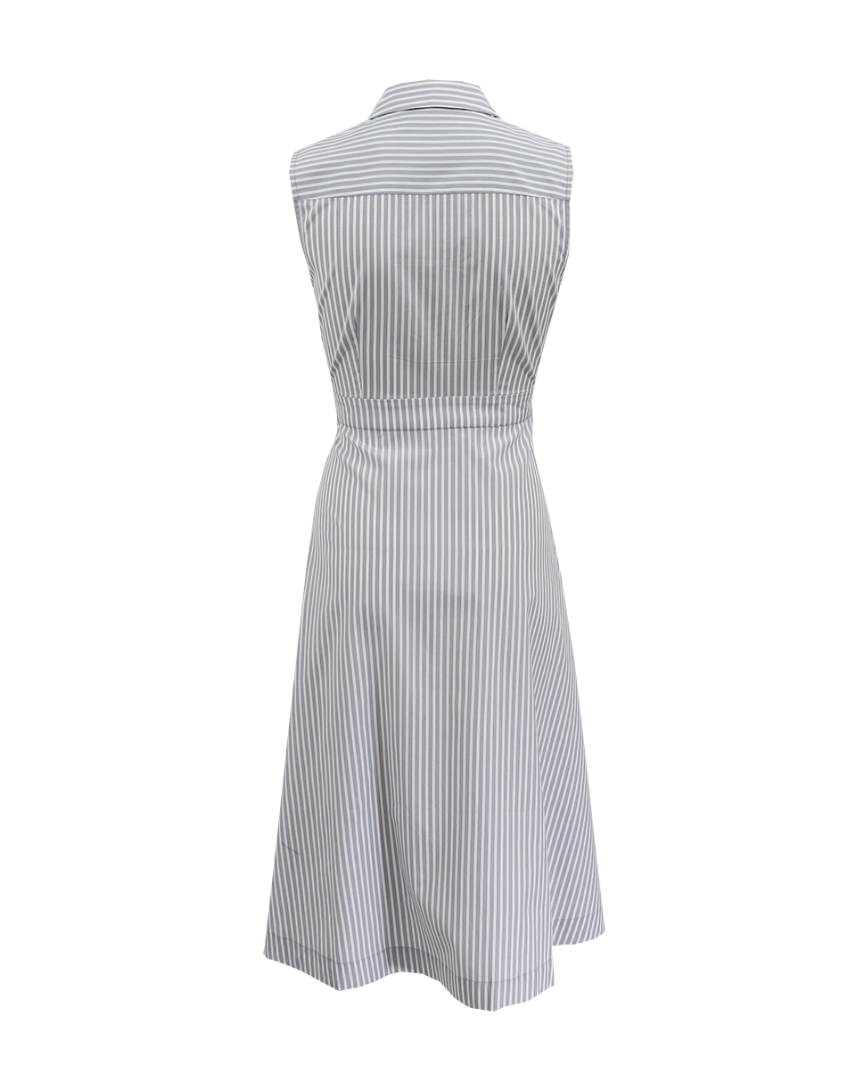 SUNO-Sleeveless Button Down Stripe Dress-