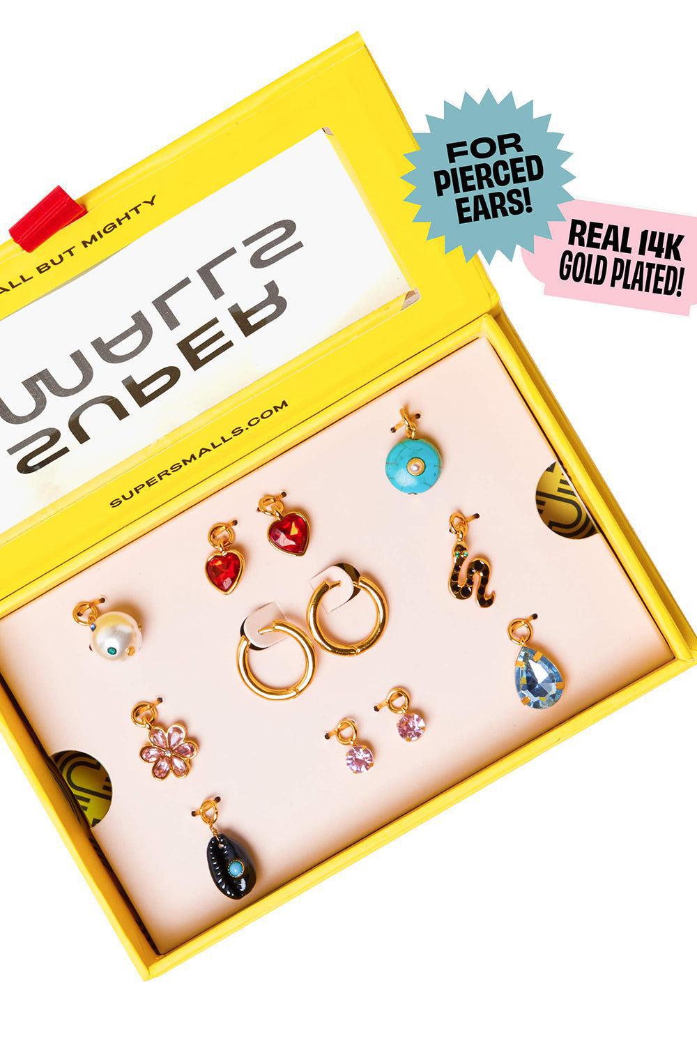 Totally Charming Pierced Earring Set-GOLD-JEWELRYBOUTIQUEEARRING-SUPER SMALLS