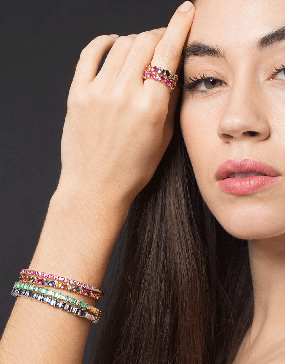 SUZANNE KALAN-Bliss Ruby Eternity Band-ROSE GOLD