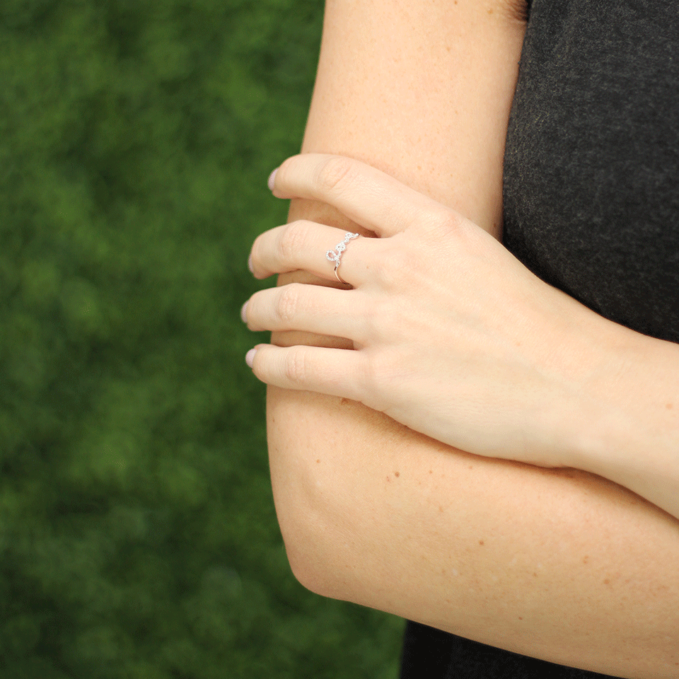 SYDNEY EVAN-Diamond Love Ring-WHITE GOLD