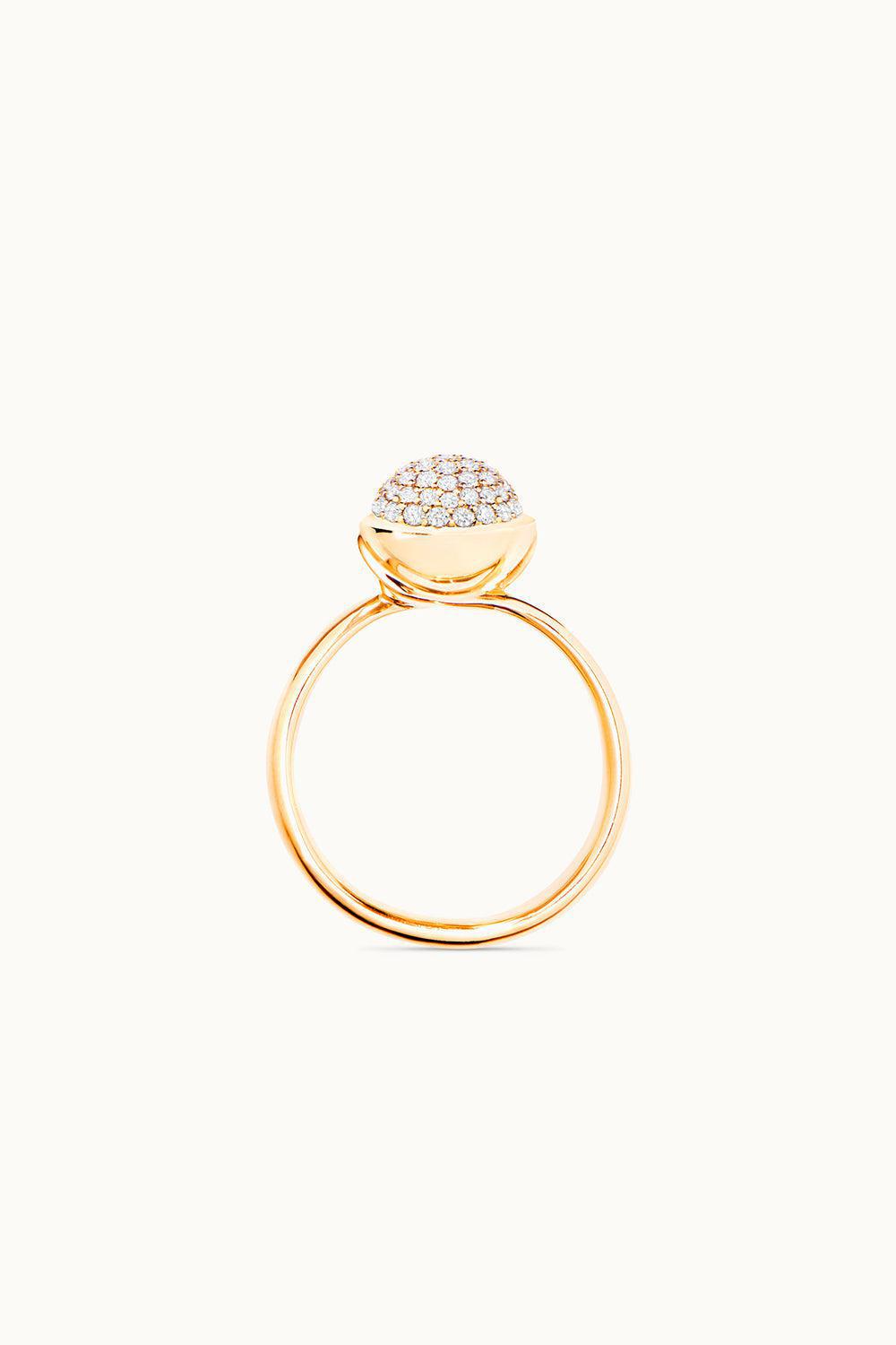 Small Diamond Pave Bouton Ring-YELLOW GOLD-6.75-JEWELRYFINE JEWELRING-TAMARA COMOLLI