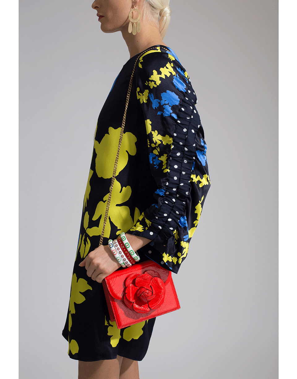 TANYA TAYLOR-Camo Print Satin Florence Dress-