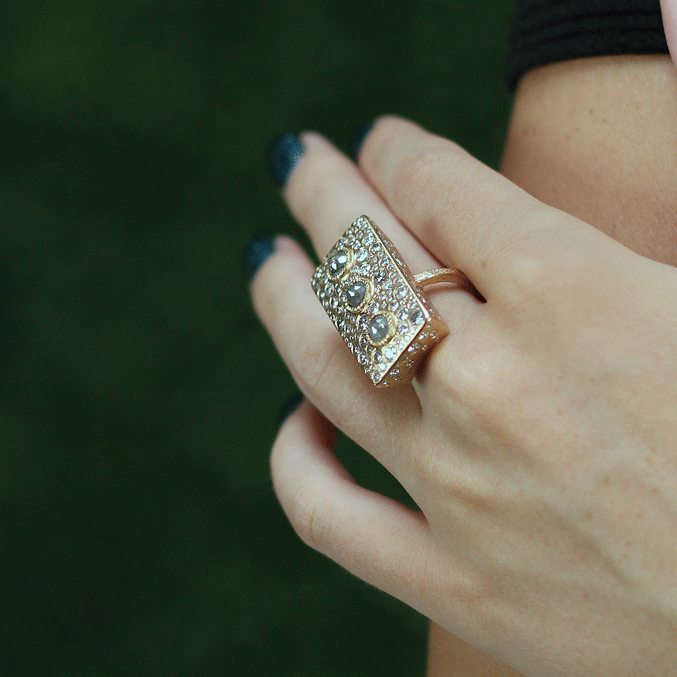TODD REED-Diamond Table Ring-ROSE GOLD