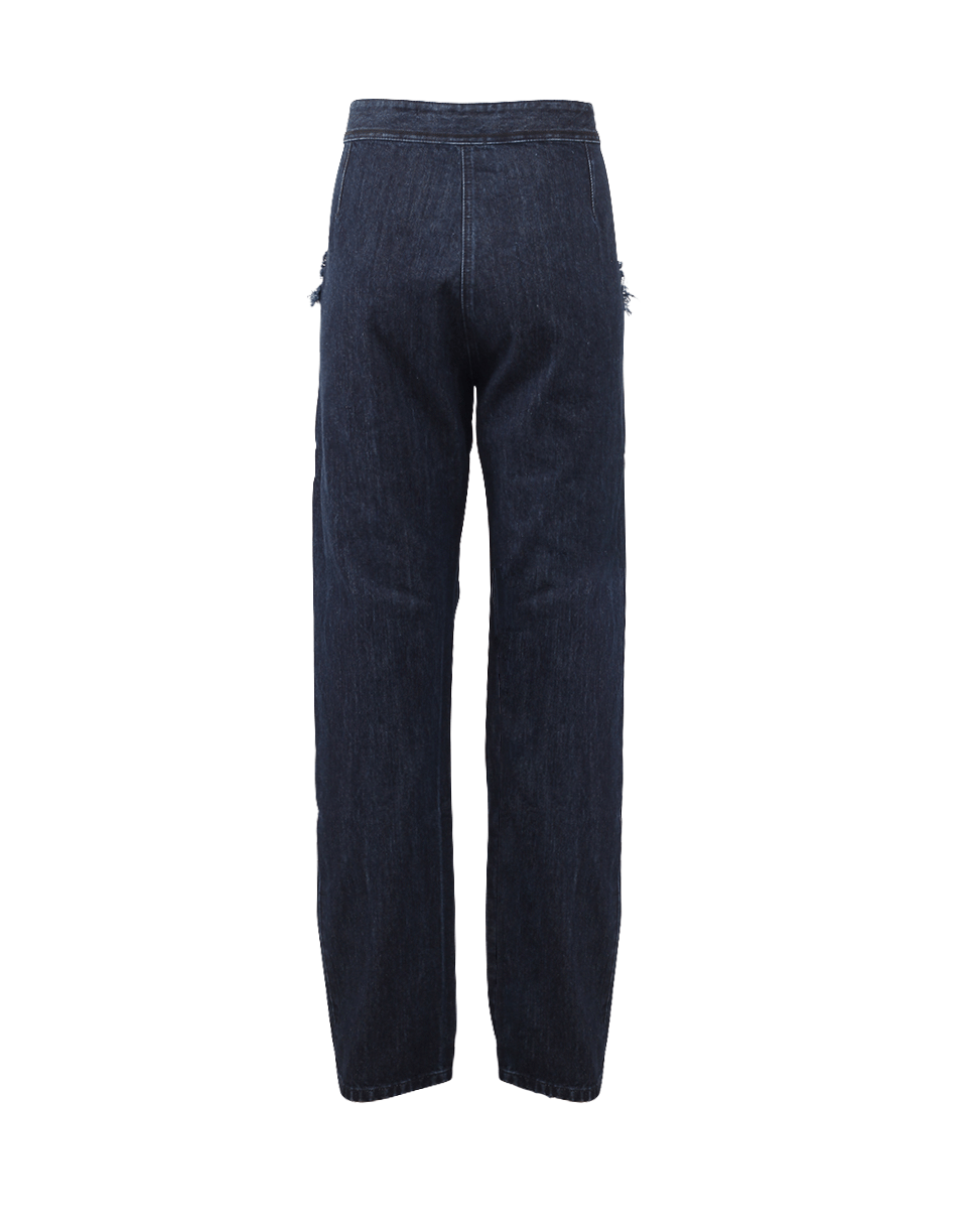 TOMAS MAIER-Draw-String Loose Denim Pant-NAVY