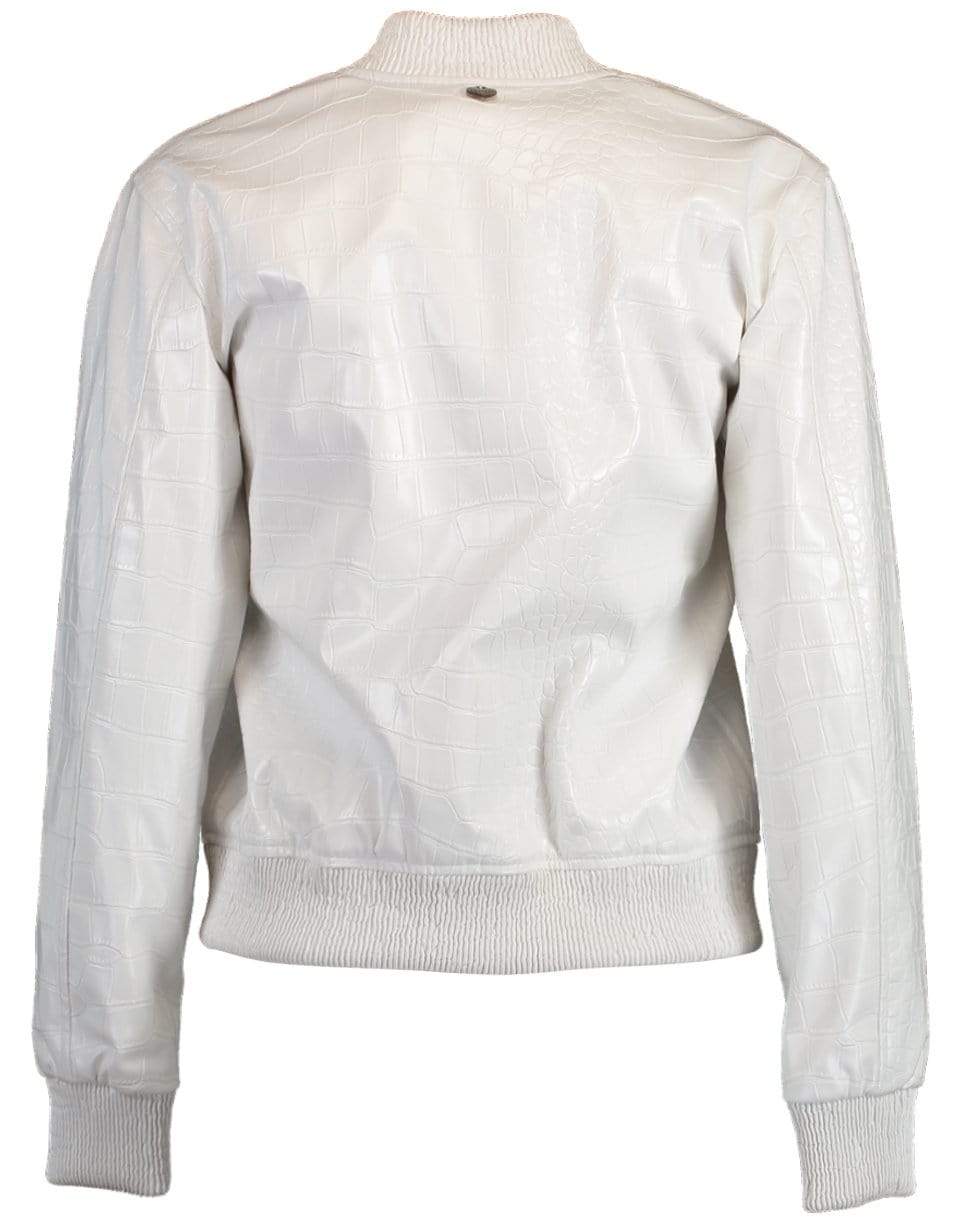 TWIN-SET-Embossed Croc Bomber-