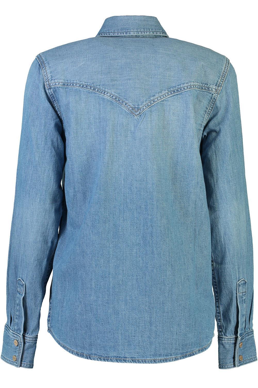 Cowboy Take Me Away Denim Shirt-VINTGWSH-XS-CLOTHINGTOPBLOUSE-TWP