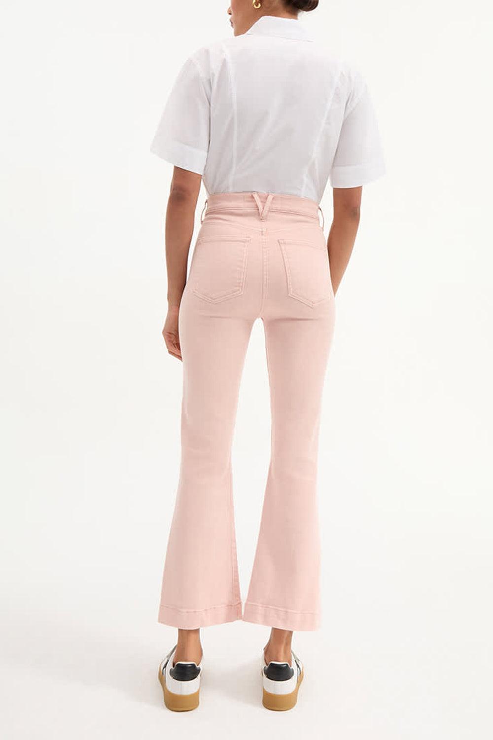 Carson Kick Flare Jean - Stone Pink Shell-STNDPKSH-26-CLOTHINGPANTDENIM-VERONICA BEARD
