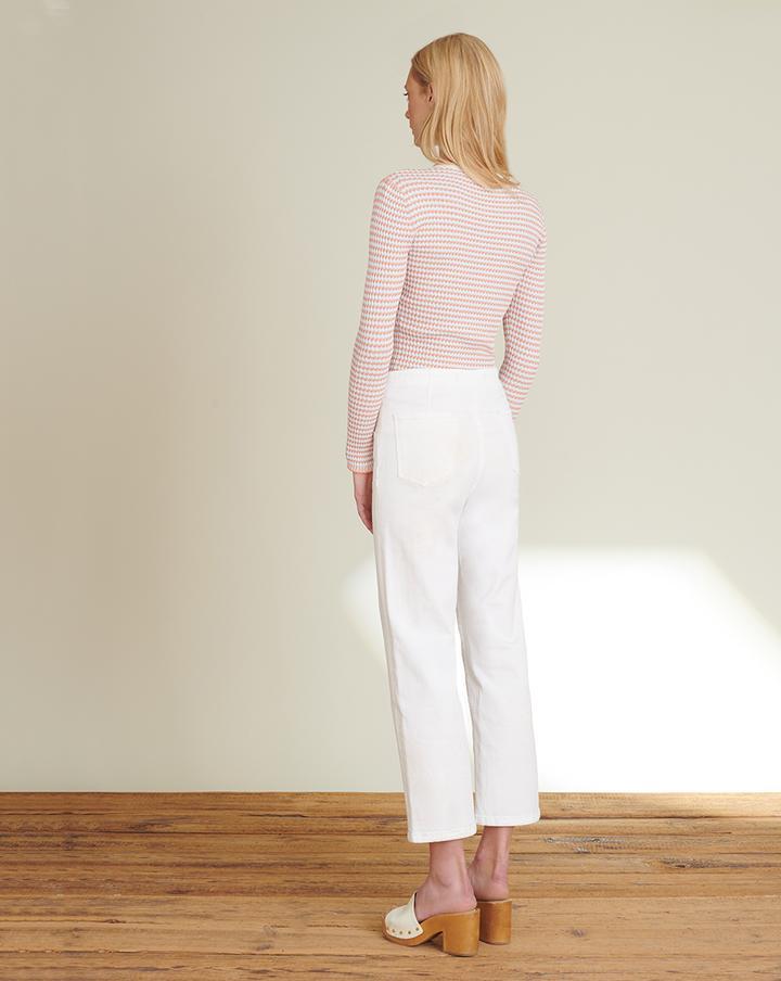 VERONICA BEARD-Crosbie Cropped Wide-Leg Jean - White-