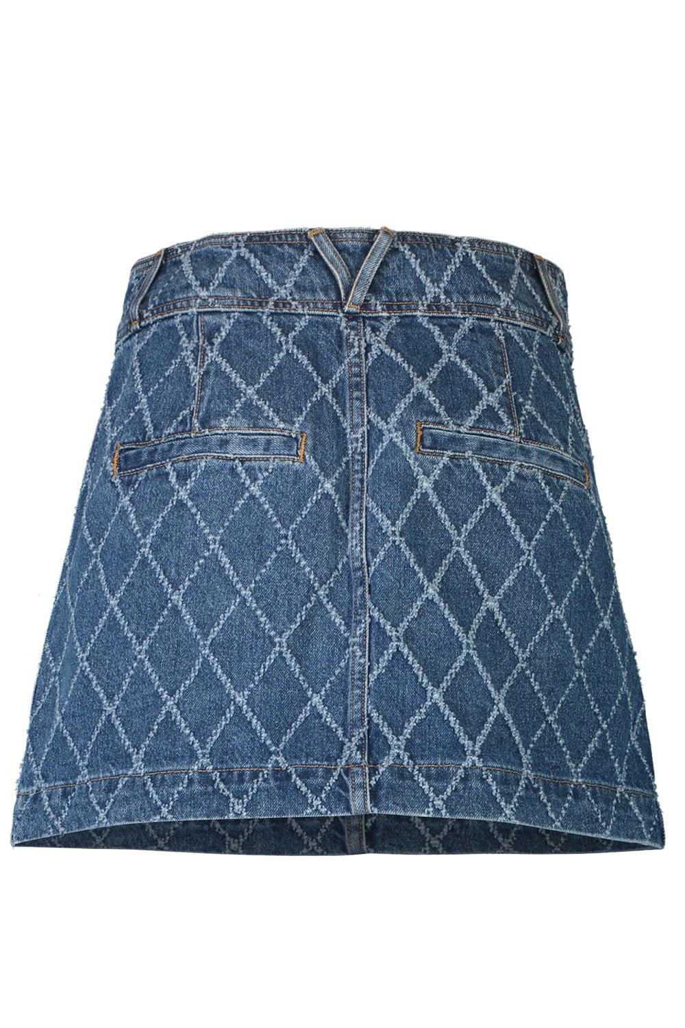 Moxie Skirt-BLUDIAMN-2-CLOTHINGSKIRTMINI-VERONICA BEARD