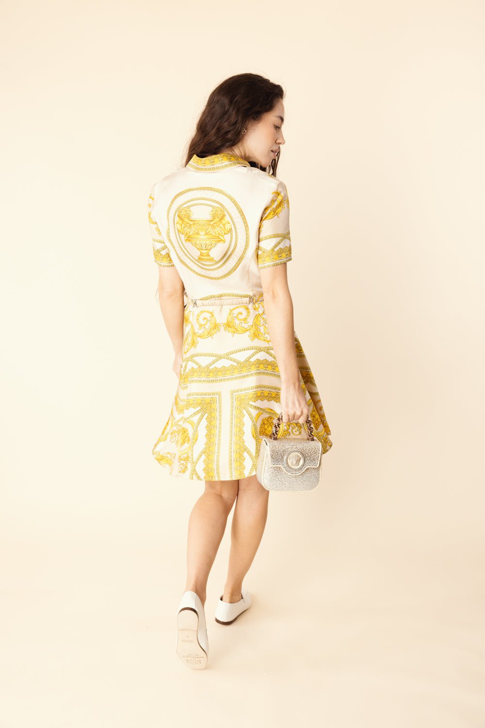 VERSACE-La Coupe Des Dieux Shirt Dress-