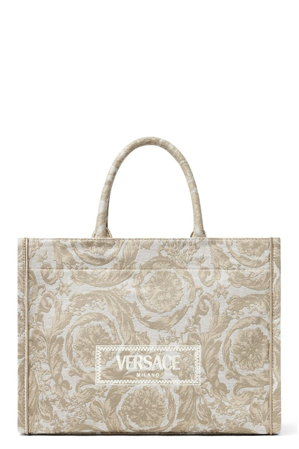 Barocco Athena Tote Bag - Beige | VERSACE – Marissa Collections