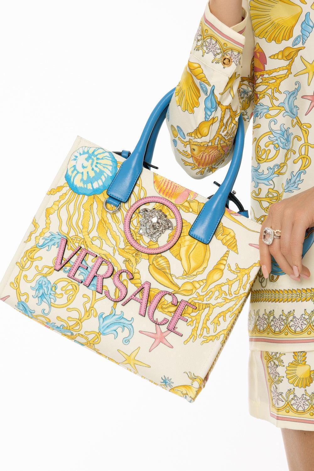 La Medusa Small Tote Bag - Underwater Barocco-EGGUAPAL-HANDBAGTOTES-VERSACE
