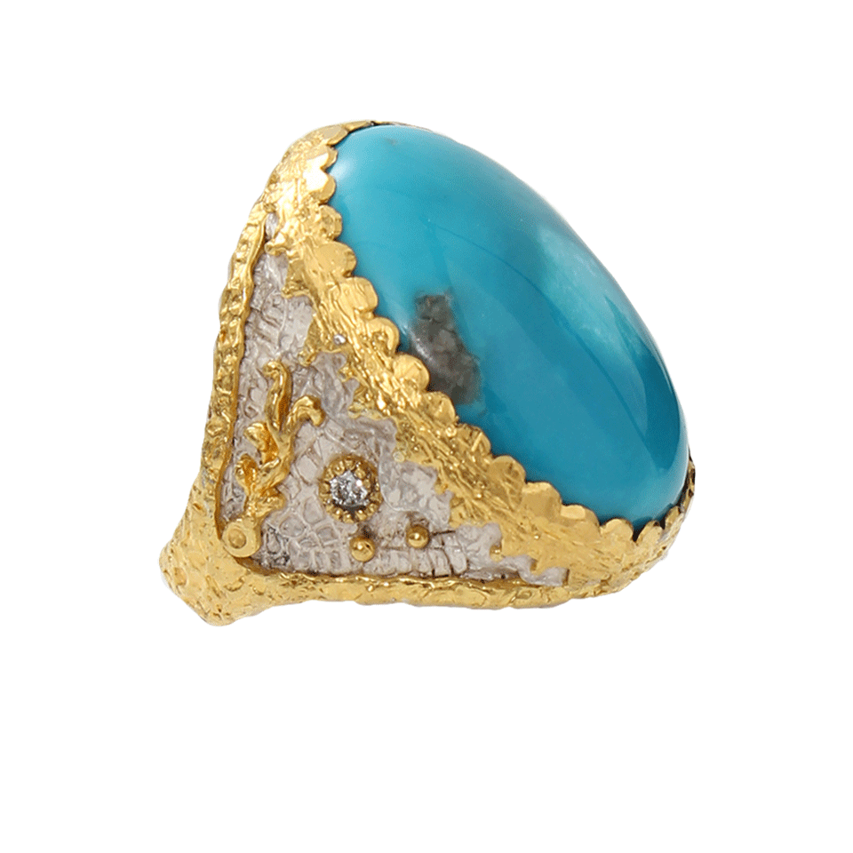 VICTOR VELYAN-Turquoise Ring-YELLOW GOLD