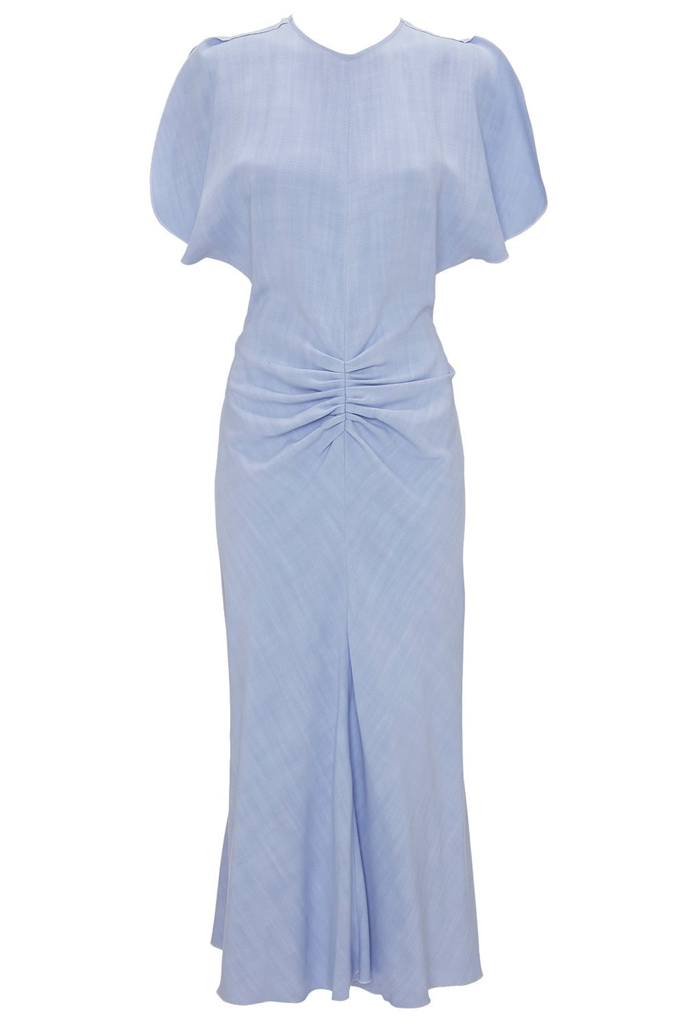 Gathered Waist Midi Dress - Frost | VICTORIA BECKHAM Marissa Collections Gathered Waist Midi Dress - Frost | VICTORIA BECKHAM Marissa Collections