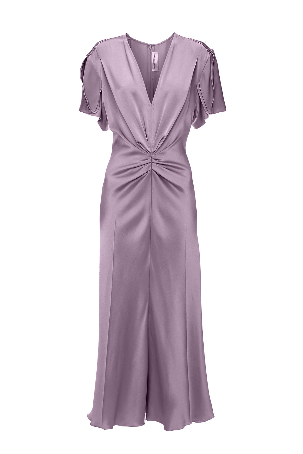 Gathered V-Neck Midi Dress - Iris | VICTORIA BECKHAM Marissa Collections Gathered V-Neck Midi Dress - Iris | VICTORIA BECKHAM Marissa Collections