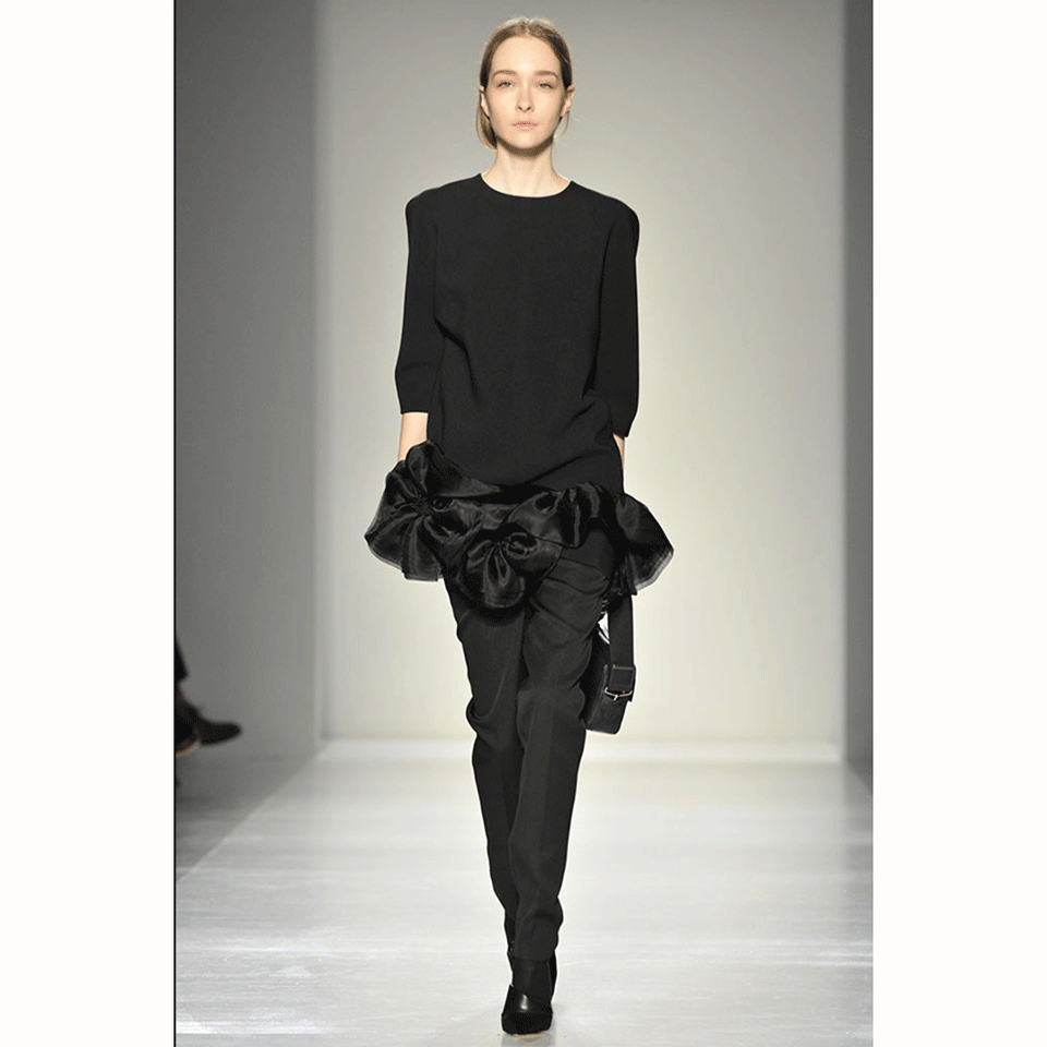 VICTORIA BECKHAM-Ruffle Mini Dress-