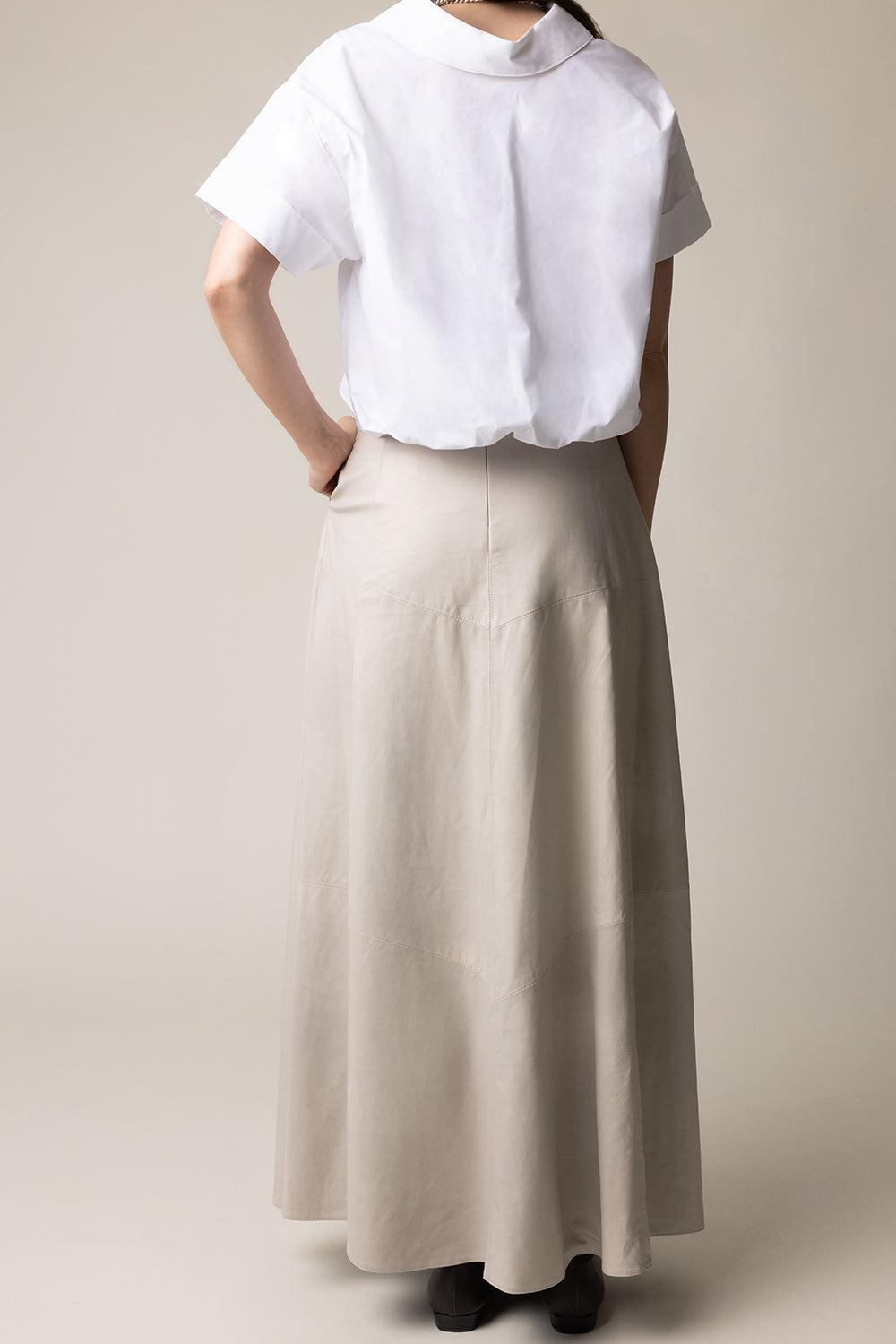 Spiral Seam Skirt-IVORY-2-CLOTHINGSKIRTMIDI-VICTORIA BECKHAM