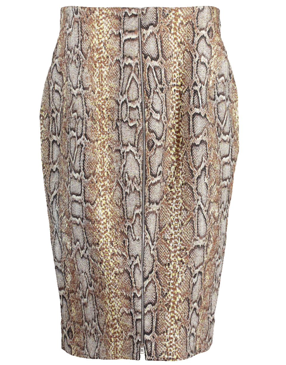 VICTORIA BECKHAM-Python Print Pencil Skirt-