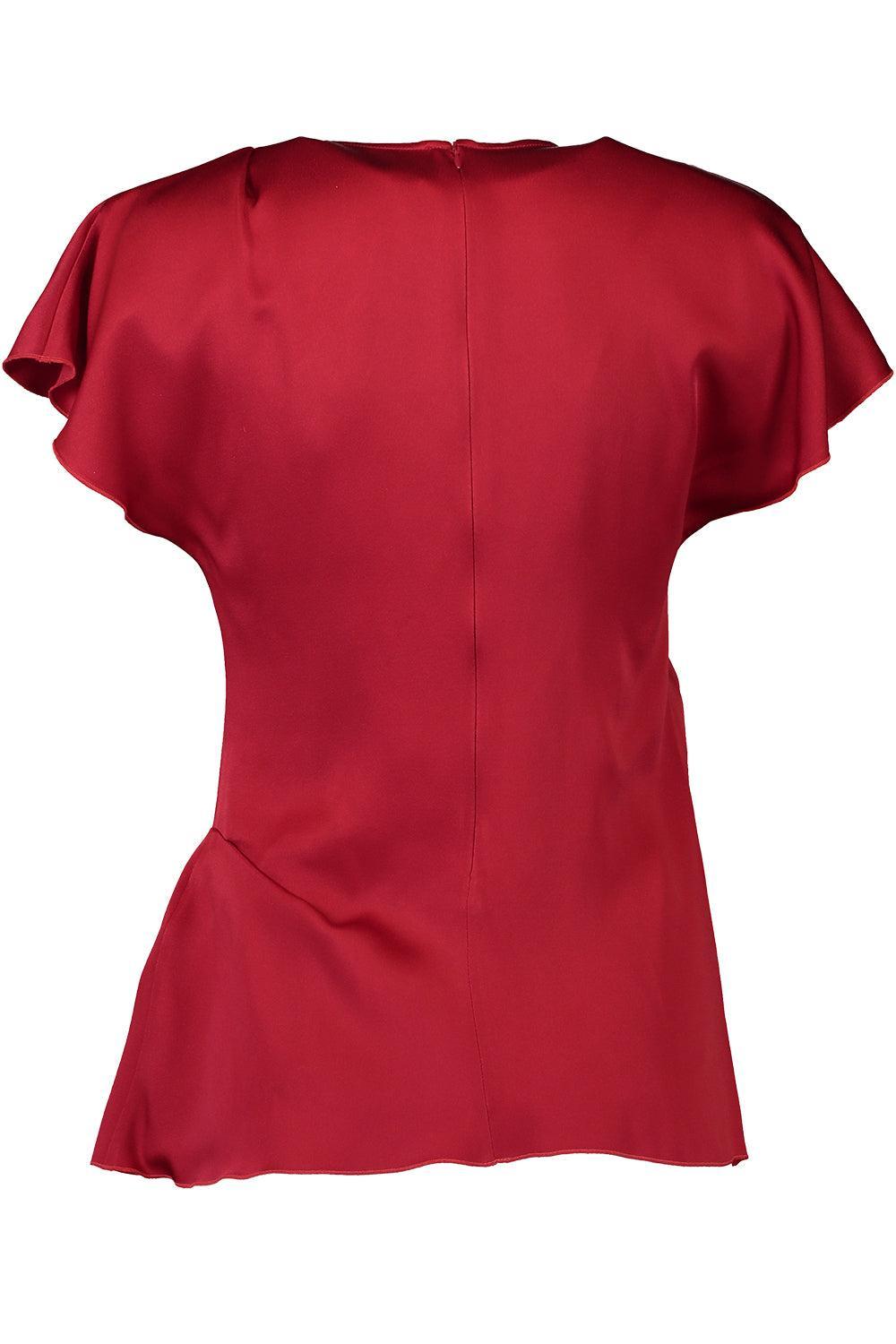 Draped Detail Top-ROSE-0-CLOTHINGTOPBLOUSE-VICTORIA BECKHAM
