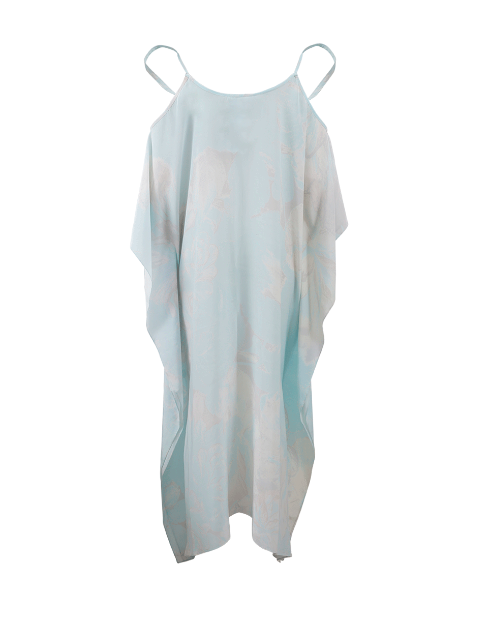 VICTORIA LUXURY SILK-Versailles Strap Dress-BLUE