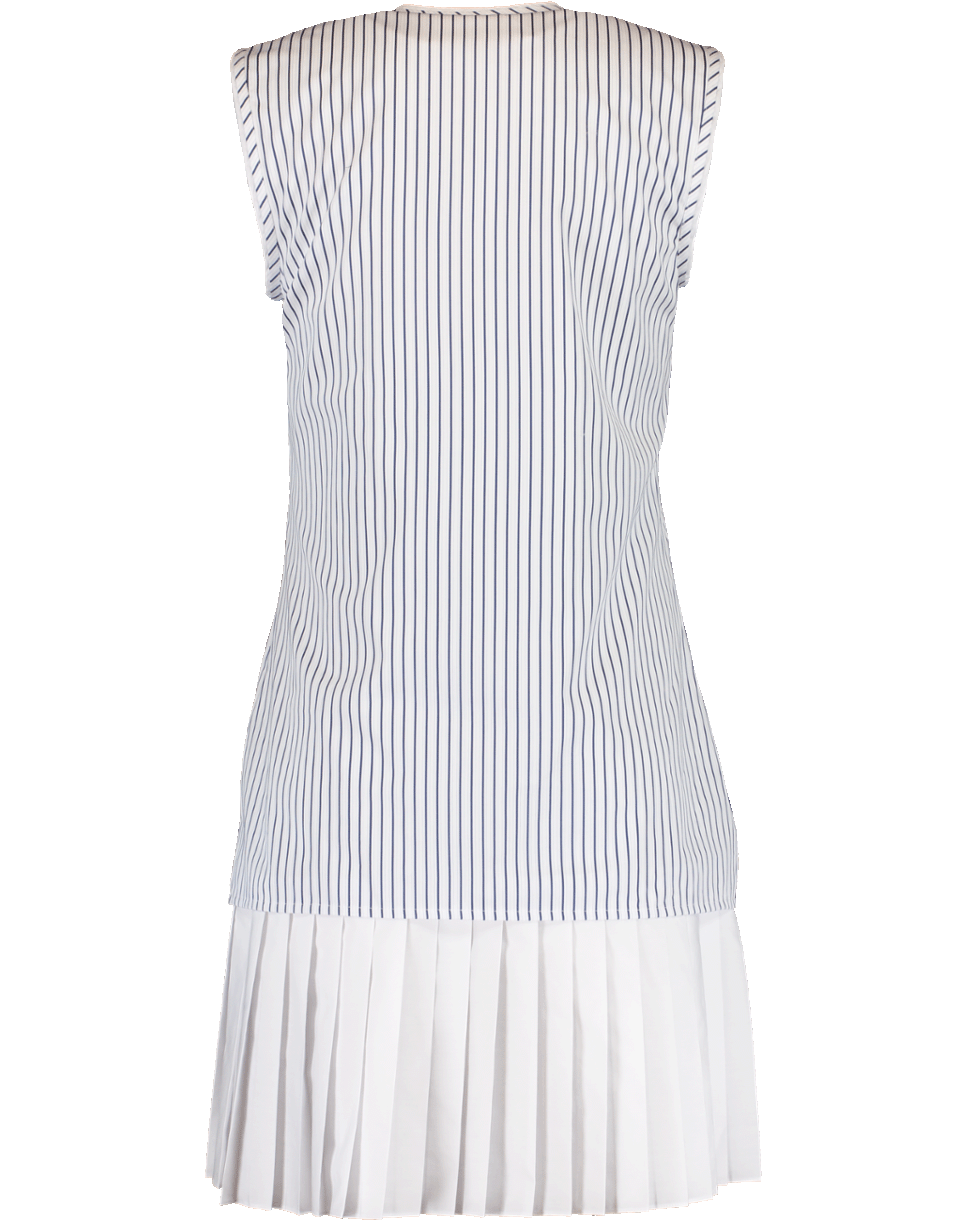 VICTORIA VICTORIA BECKHAM-Pleated Hem Shirt Dress-