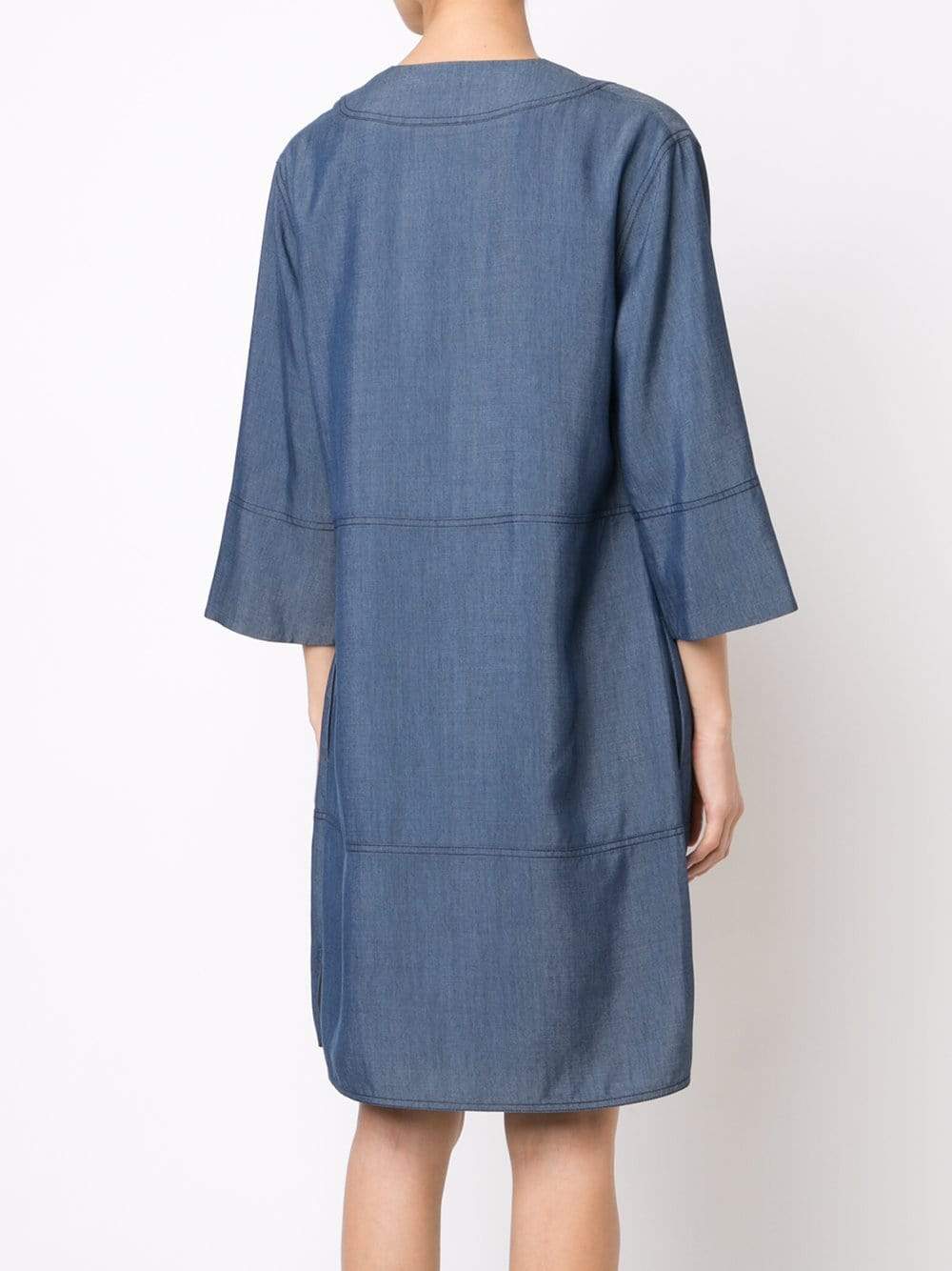 VINCE-Chambray Shift Dress-