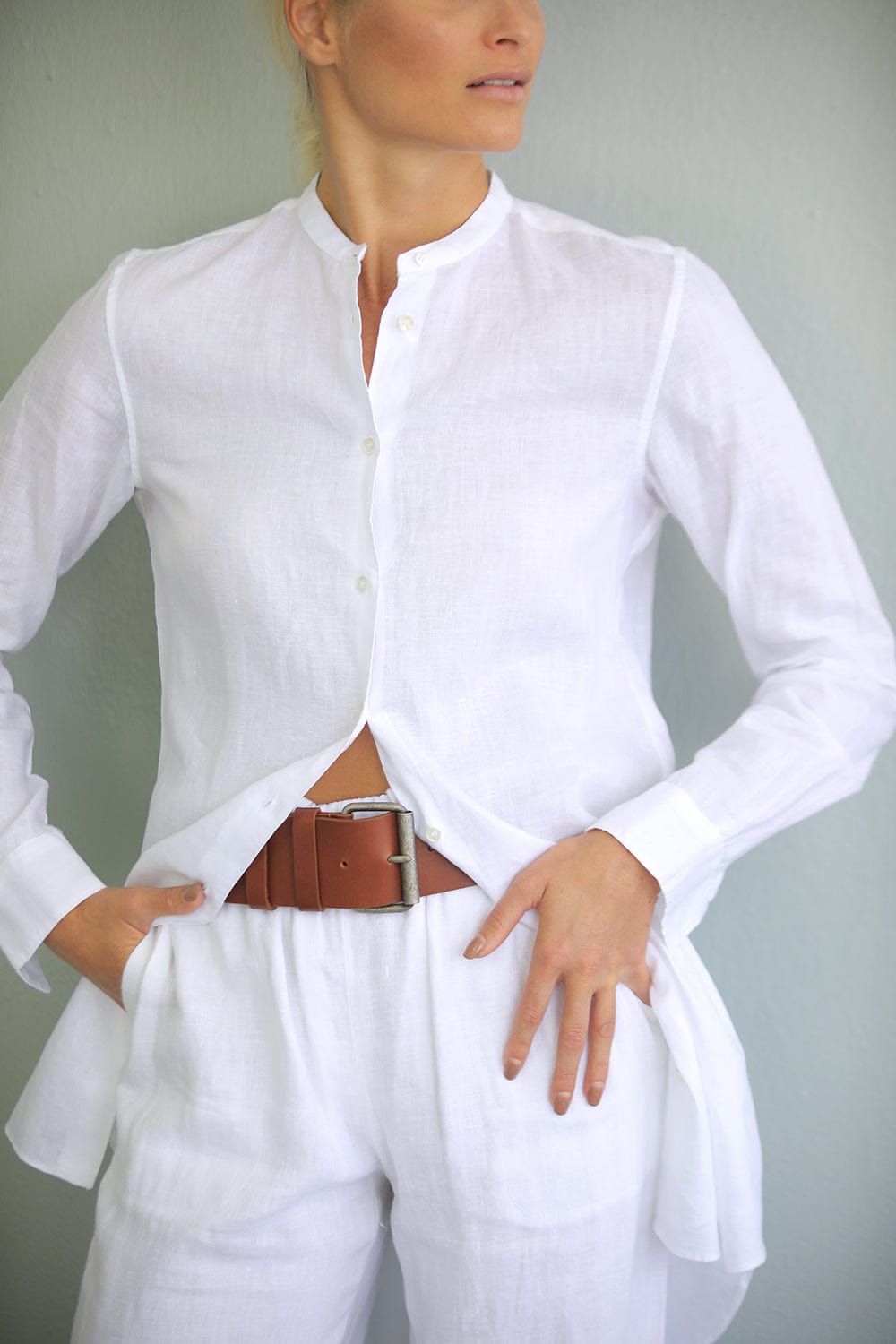 VINCE-Tie Front Pull On Pant-