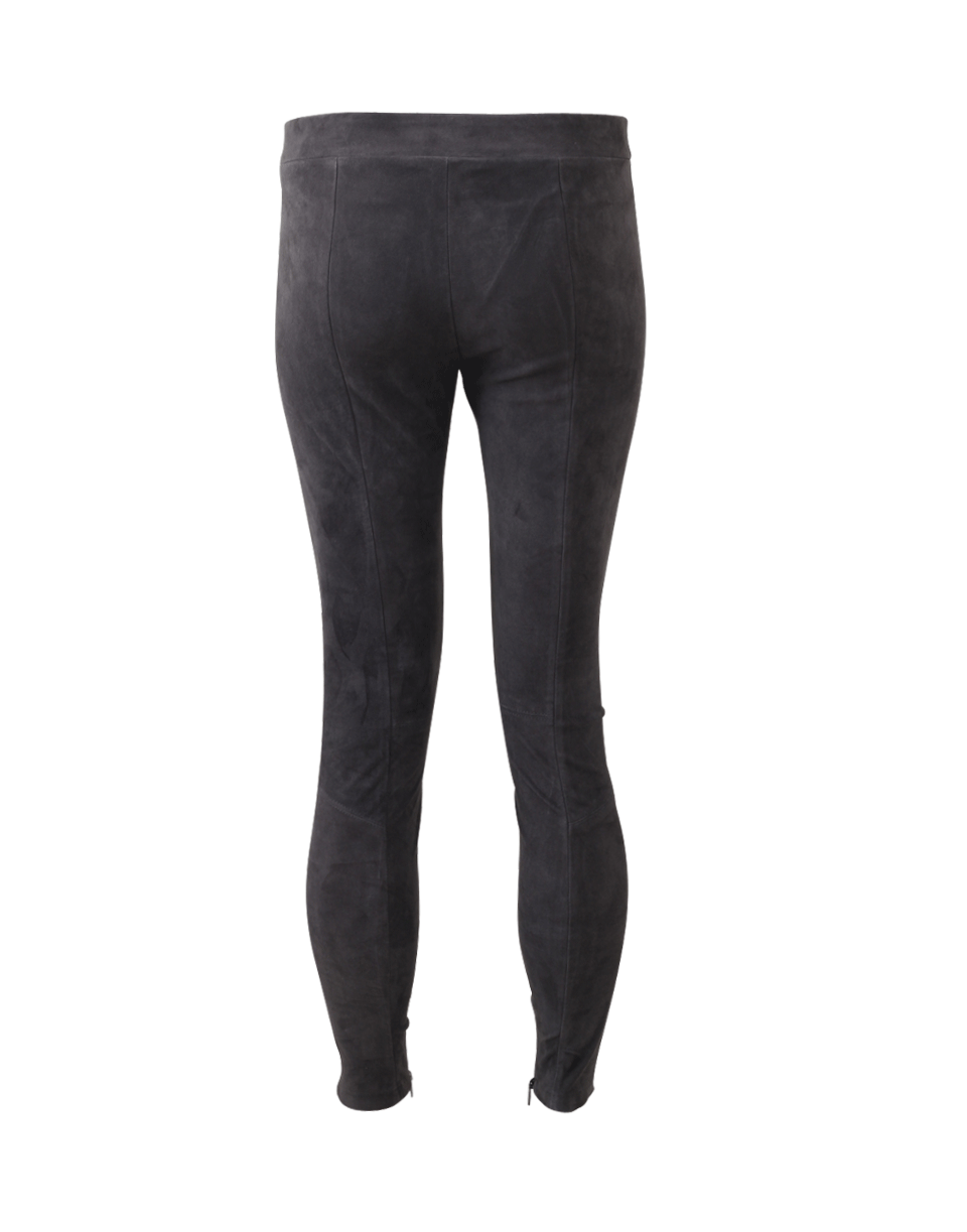VINCE-Stretch Suede Zip Leggings-