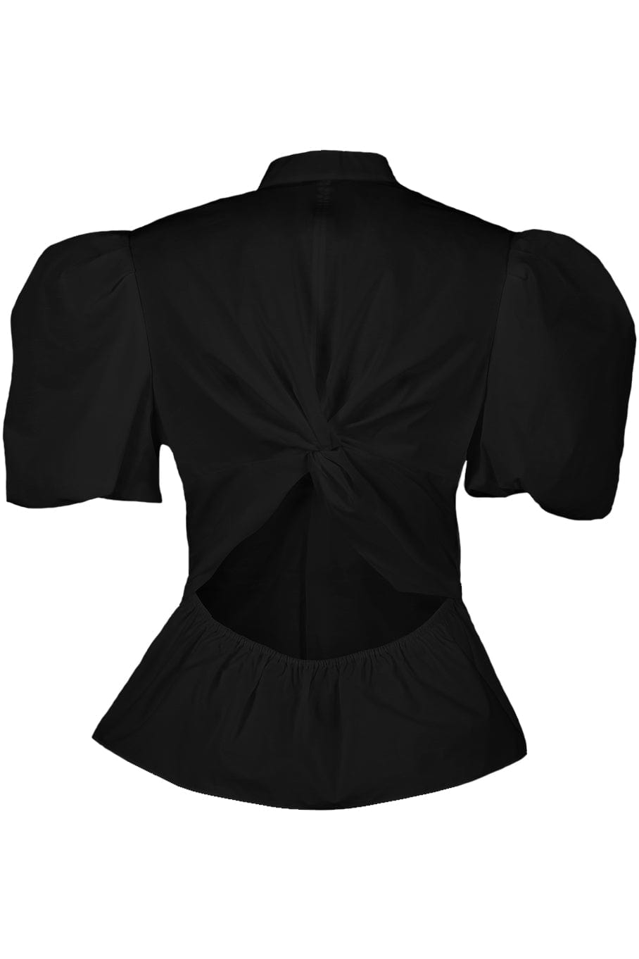 VINCE-Draped Puff Sleeve Blouse - Black-