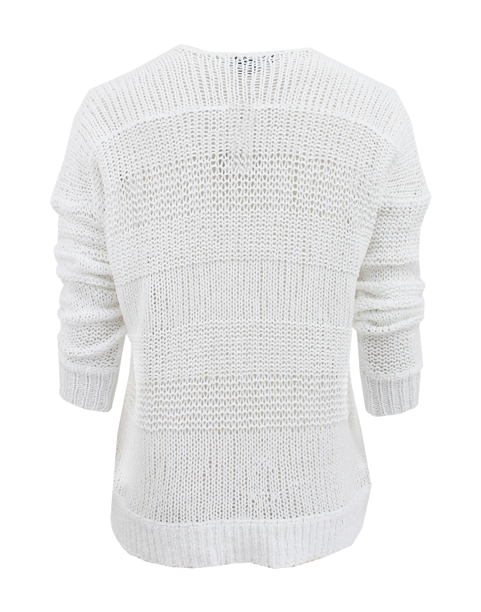 VINCE-Open Knit Cotton Sweater-