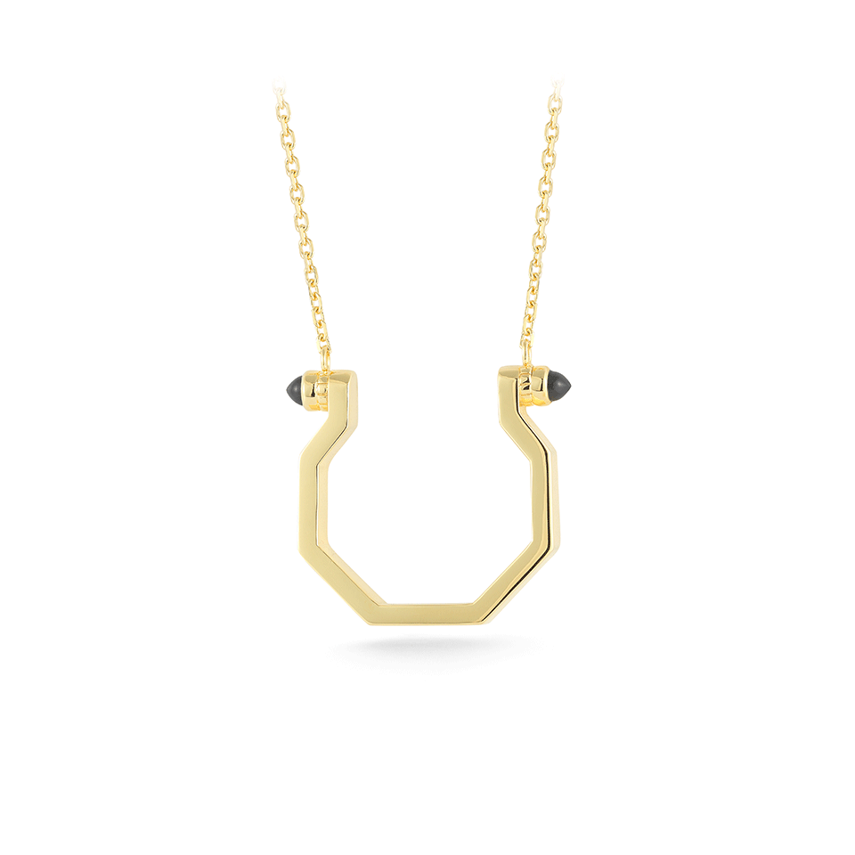 W. BRITT-Hexagon Pendant-GOLD