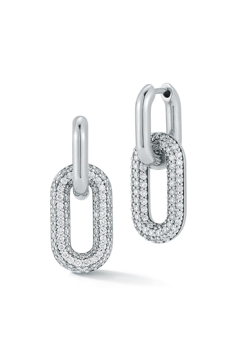 Morrell Diamond Drop Huggie Earrings-WHITE GOLD-JEWELRYFINE JEWELEARRING-WALTERS FAITH