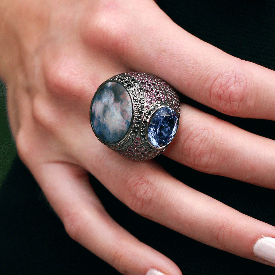 WENDY YUE-Opal Ring-BLACK GOLD