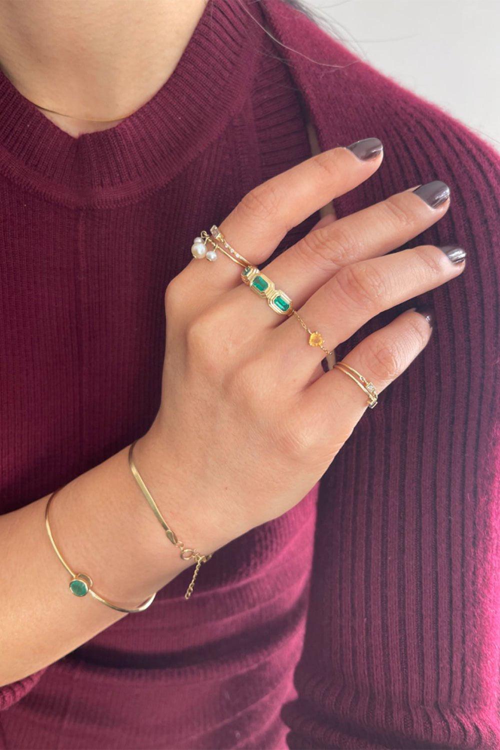 YI COLLECTION-Baxter Ring-YELLOW GOLD