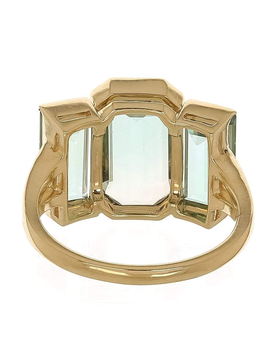 YI COLLECTION-Green Tourmaline Tonal Deco Ring-YELLOW GOLD