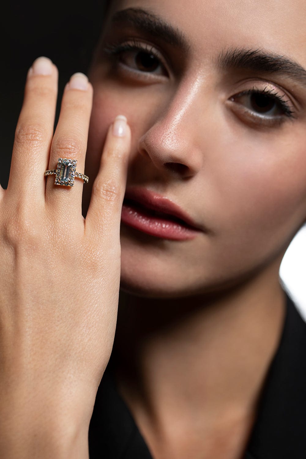 YI COLLECTION-Tourmaline Moss Green Ring-YELLOW GOLD