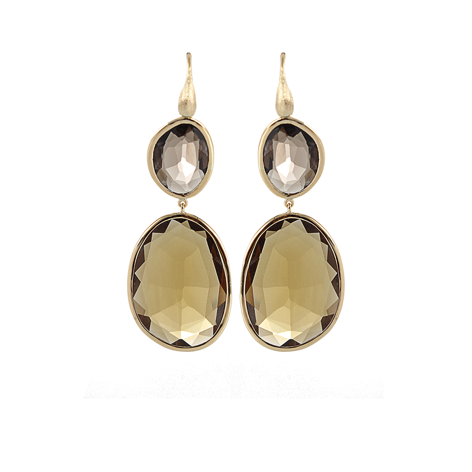 YVEL-Smokey Quartz Earrings-YLW GOLD