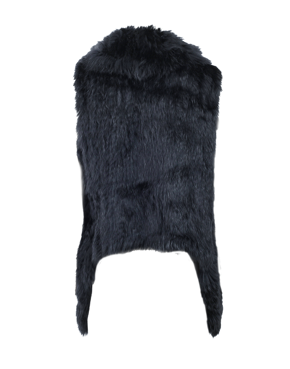 YVES SALOMON-Sleeveless Draped Vest-