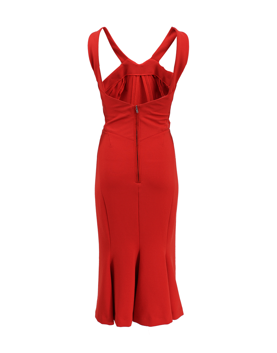ZAC POSEN-Low Back Halter Dress-