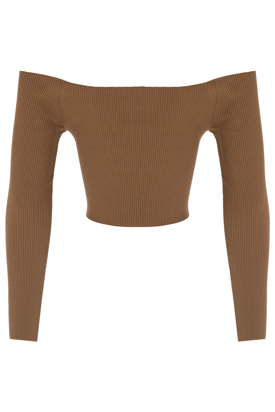 ZEYNEP ARCAY-Off The Shoulder Knit Crop Top-