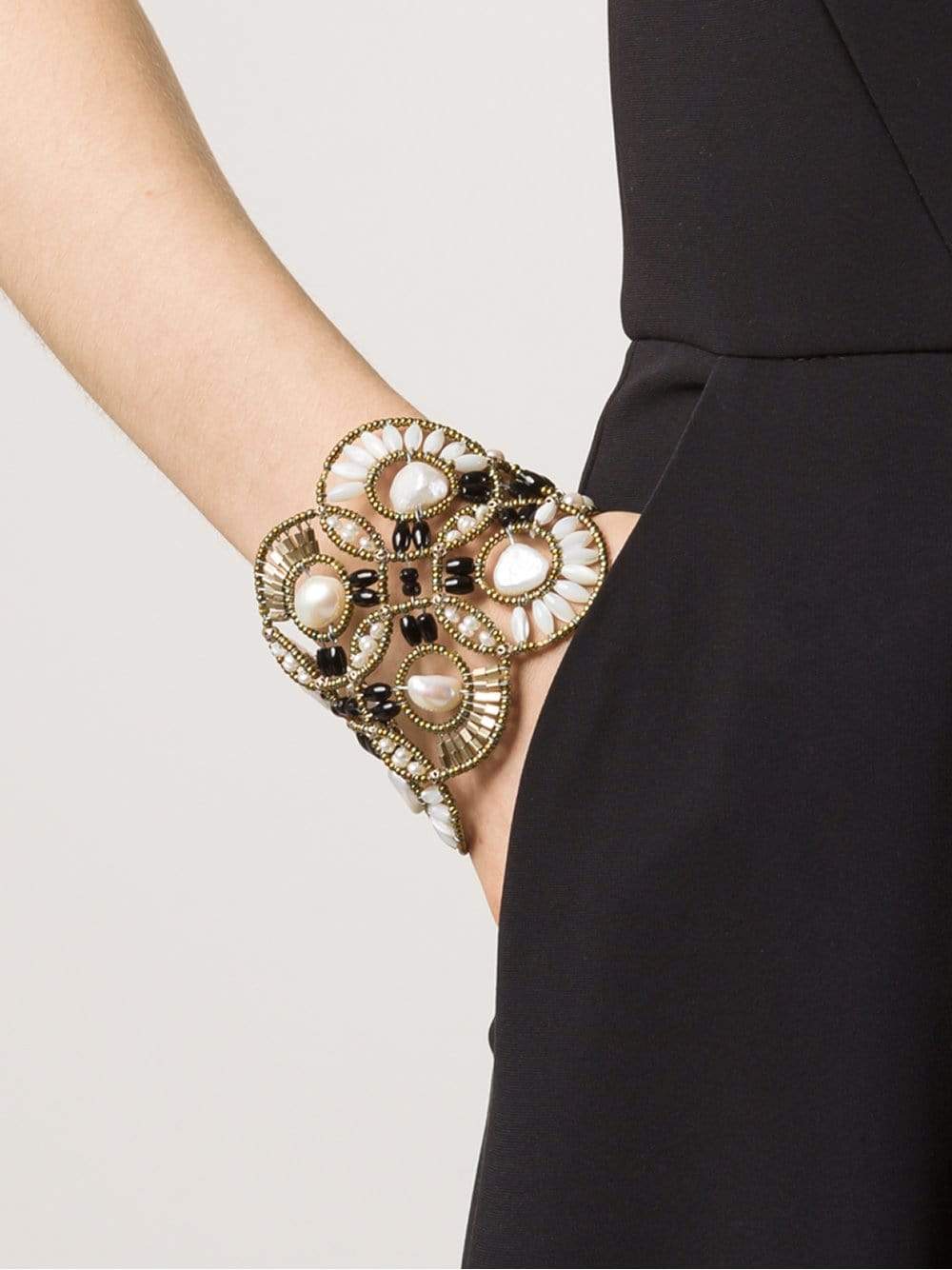 ZIIO-Cosmic Large Multi-Beaded Bracelet-PEARL