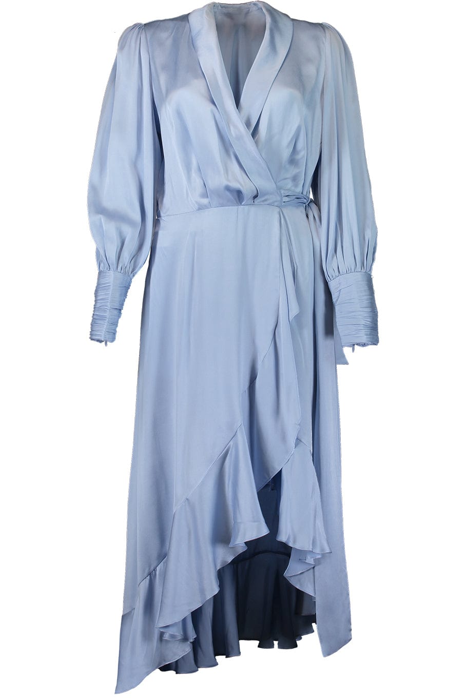 Silk Wrap Midi Dress - Pale Blue | ZIMMERMANN Marissa Collections Silk Wrap Midi Dress - Pale Blue | ZIMMERMANN Marissa Collections