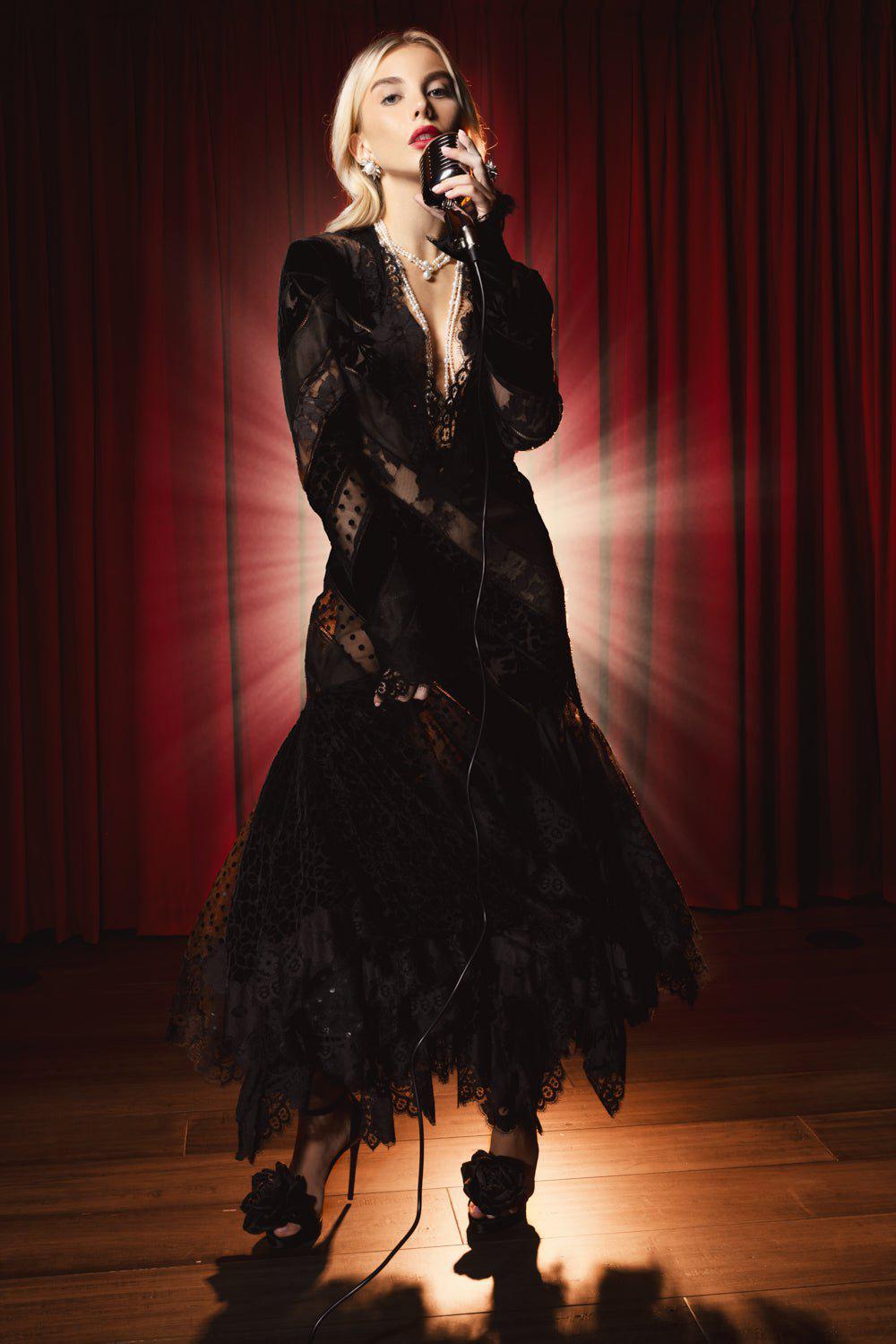 ZIMMERMANN-Eden Spliced Gown-BLACK