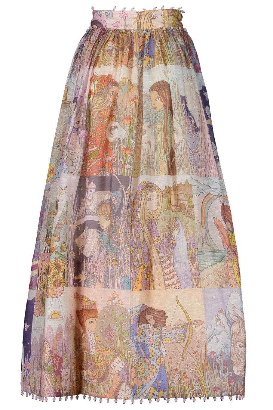 ZIMMERMANN-Kaleidoscope Zodiac Midi Skirt-