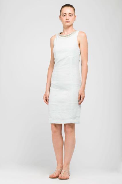 Linen Embellished Dress CLOTHINGDRESSCASUAL 120% LINO   