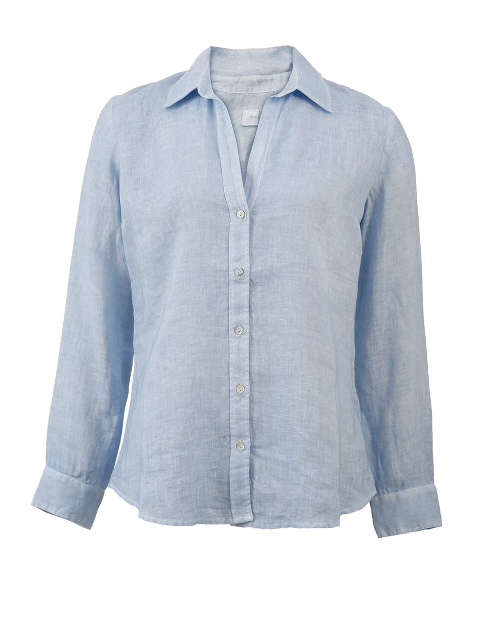 Button Down Collared Shirt CLOTHINGTOPBLOUSE 120% LINO   