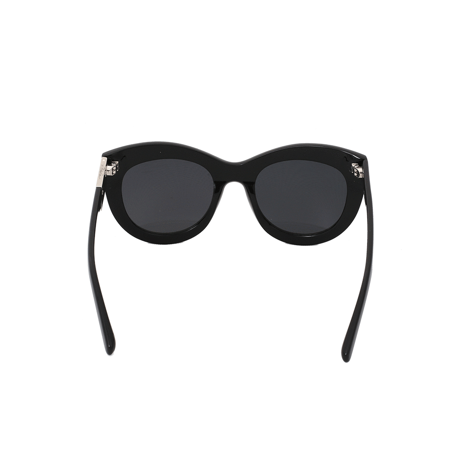 3.1 PHILLIP LIM-Silver Wood Sunglasses-BLACK