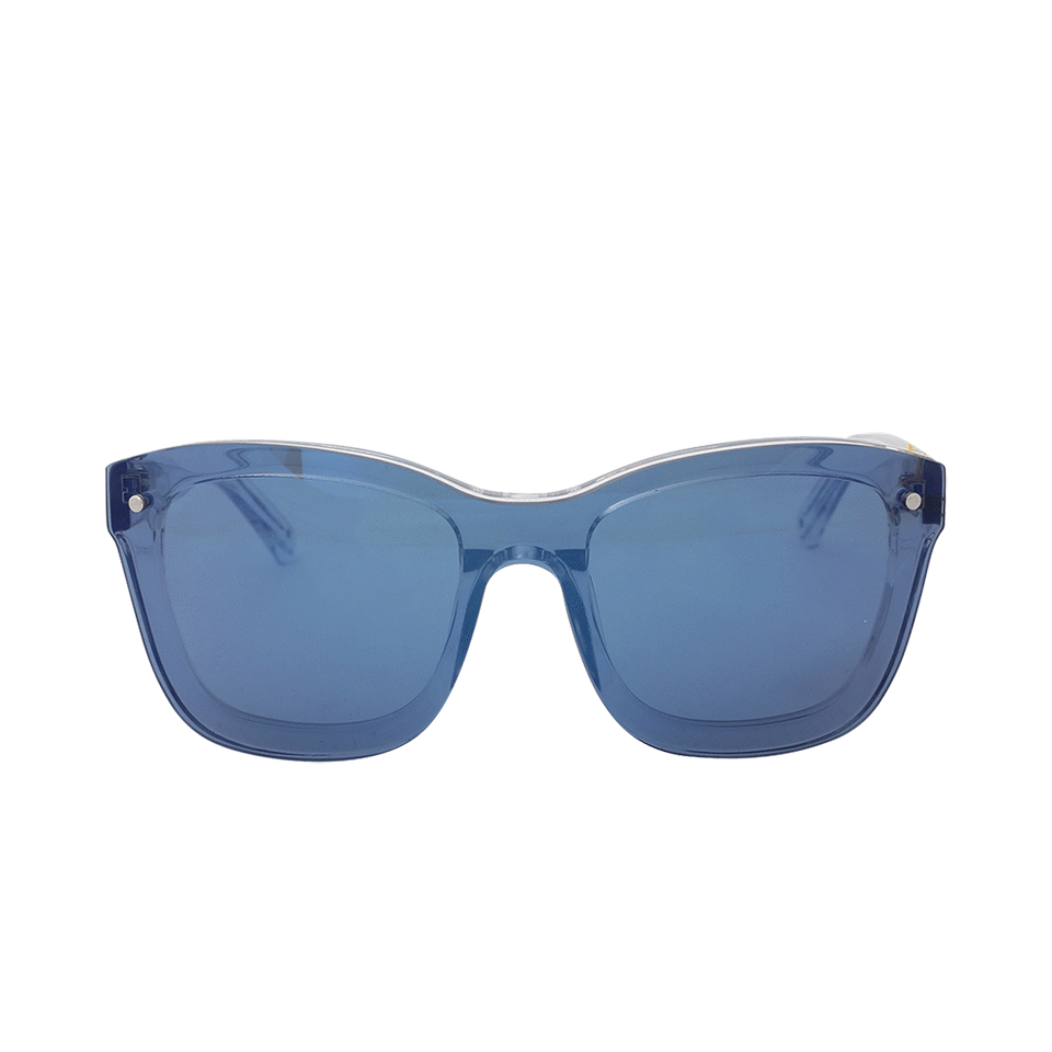 3.1 PHILLIP LIM-Chunky Angle D-Frame Sunglasses-BLU/CLR